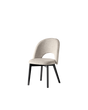 Sedia Tuka Mid Hole Connubia con gambe in legno e tessuto Enil sabbia