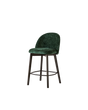 Sgabello Tuka Mid Connubia con gambe in legno grafite e tessuto Enil bosco