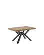 Tavolo allungabile Mikado Connubia con base nera e piano rovere tabacco