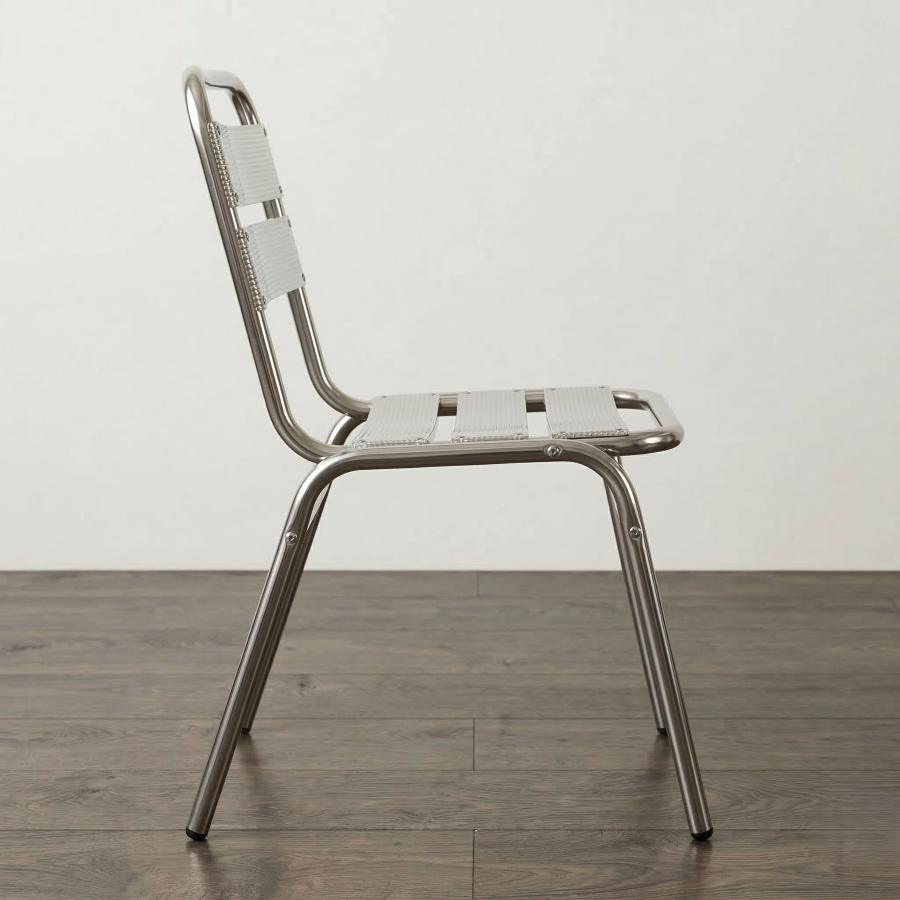 Profilo sedia da esterno in alluminio modello Alu con doghe orizzontali