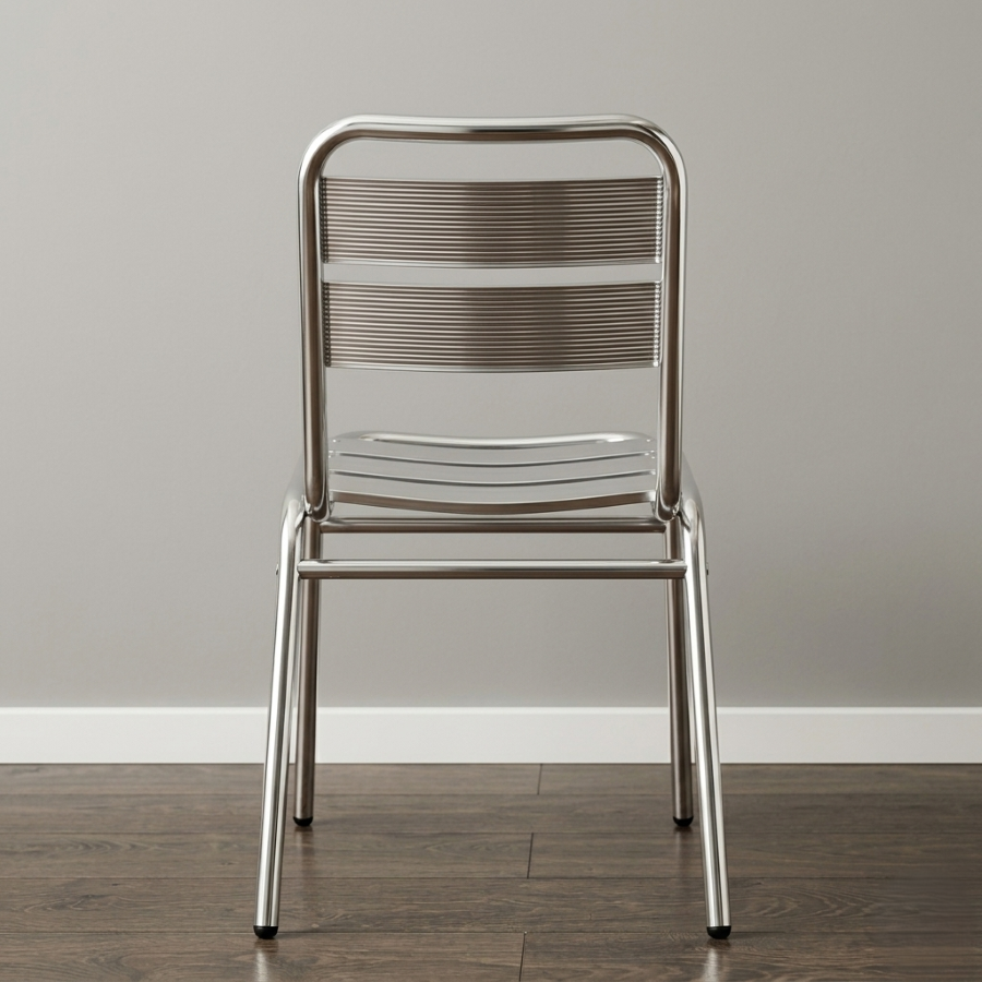 Schienale sedia Alu in alluminio spazzolato vista retro