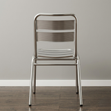 Schienale sedia Alu in alluminio spazzolato vista retro