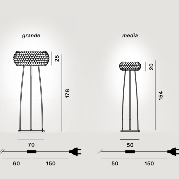 Lampada da terra Caboche Plus - Foscarini