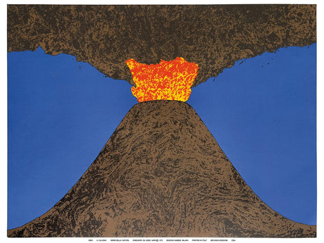 Dieci, il Vulcano Danese Milano, stampa serigrafica di Enzo Mari