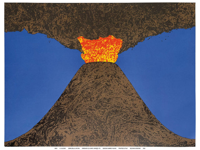 Dieci, il Vulcano Danese Milano, stampa serigrafica di Enzo Mari
