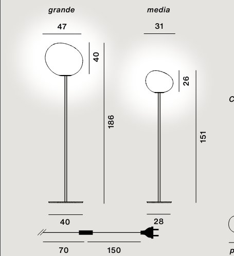 Lampada da terra Gregg - Foscarini