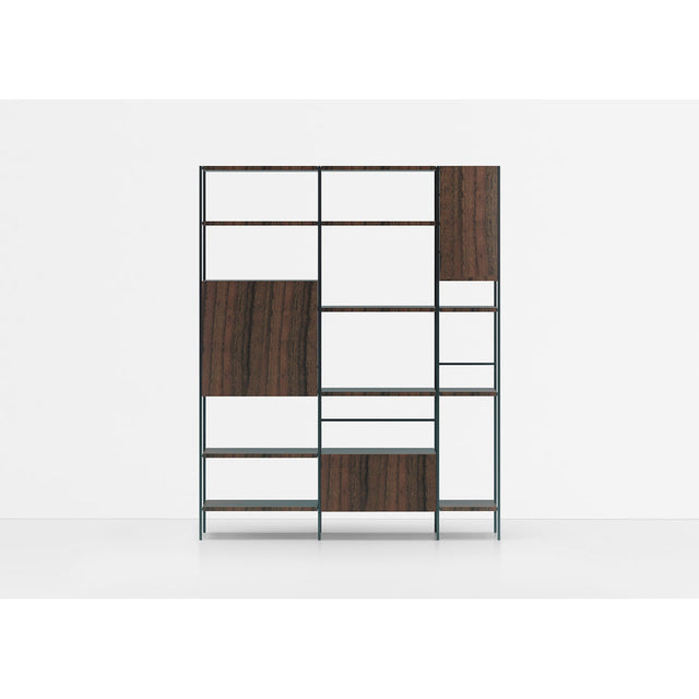 Libreria Outline Acerbis in noce design Giacomo Moor