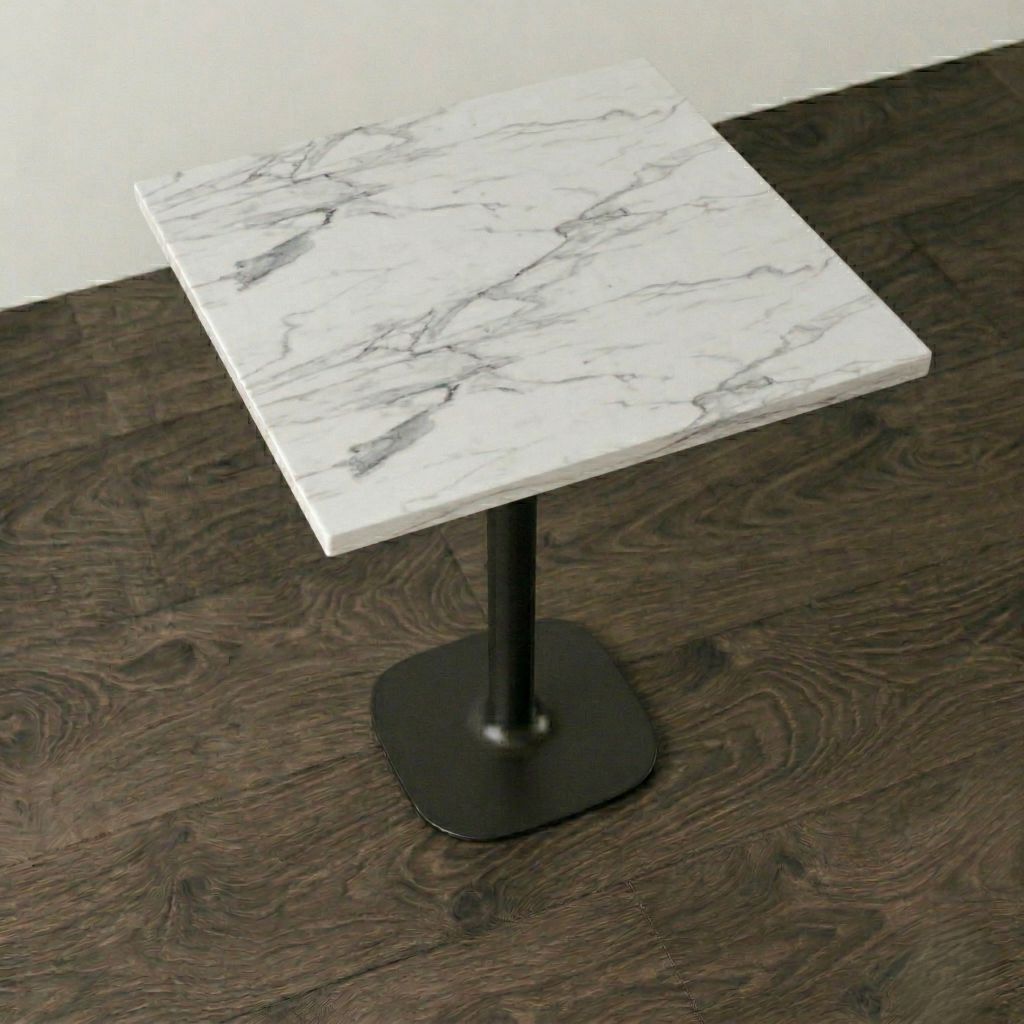 Piano Tavolo in Laminato Effetto Marmo di Carrara Lucido