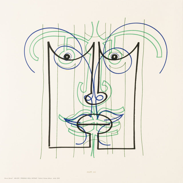 Presenza degli antenati II Danese Milano, stampa serigrafica di Bruno Munari