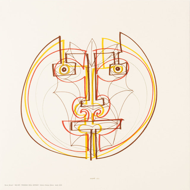Presenza degli antenati III Danese Milano, stampa serigrafica di Bruno Munari