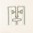 Presenza degli antenati IV Danese Milano, stampa serigrafica di Bruno Munari