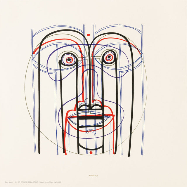 Presenza degli antenati VI Danese Milano, stampa serigrafica di Bruno Munari