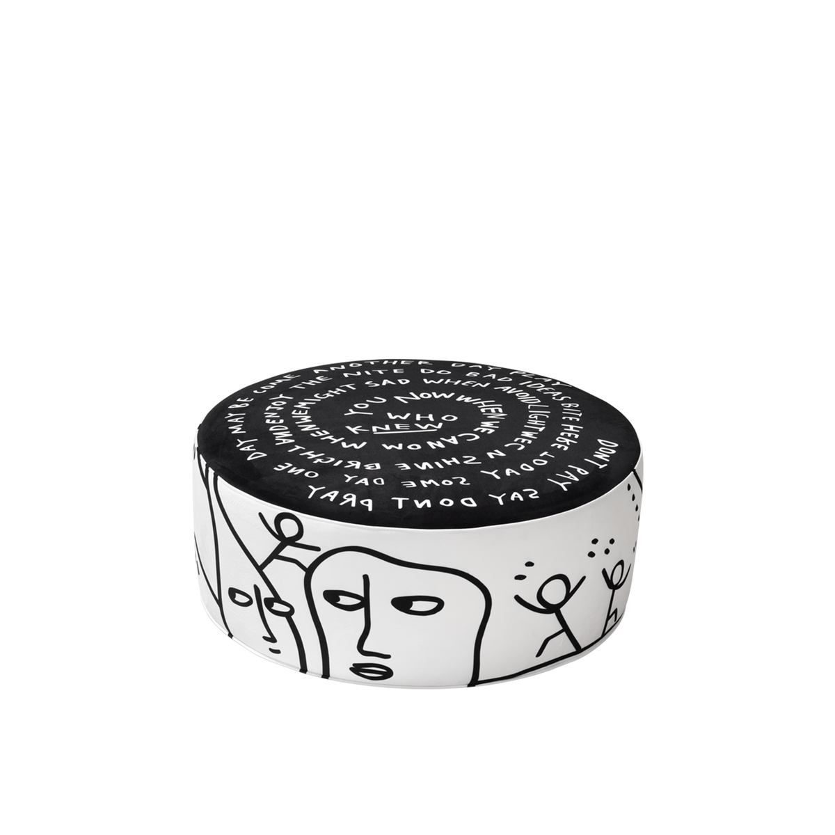 Pouf Eclipse Etching Qeeboo