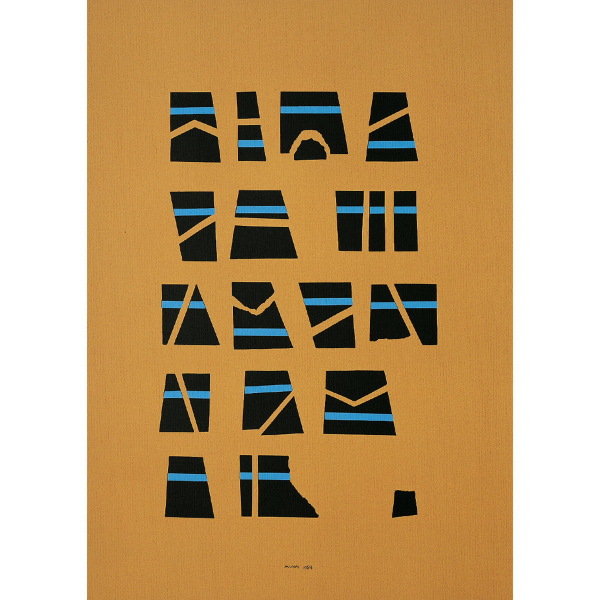 Scrittura Illeggibile di un Popolo Sconosciuto Danese Milano, stampa serigrafica di Bruno Munari
