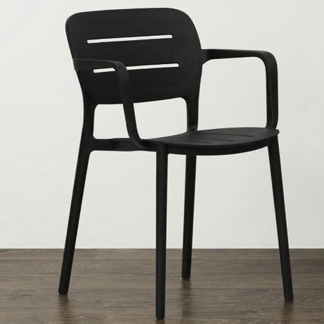 Sedia outdoor impilabile con braccioli Milano - Pozzoli