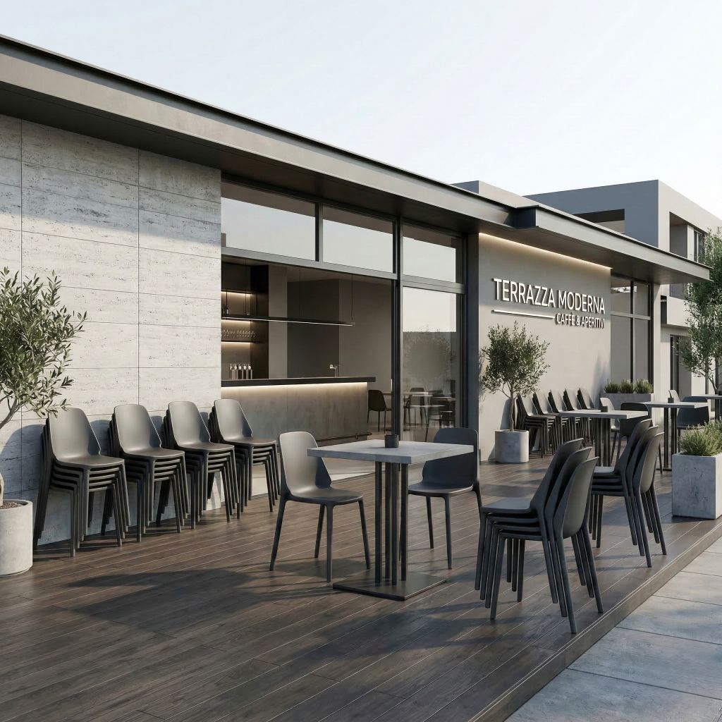 Sedia impilabile per bar e ristoranti Plus - Pozzoli