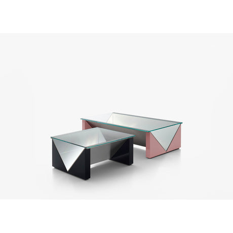 Tavolino Napoleone Acerbis con specchi design Claudio Salocchi