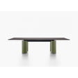 Tavolo Serenissimo Acerbis con colonne in encausto, design Lella e Massimo Vignelli e David Law