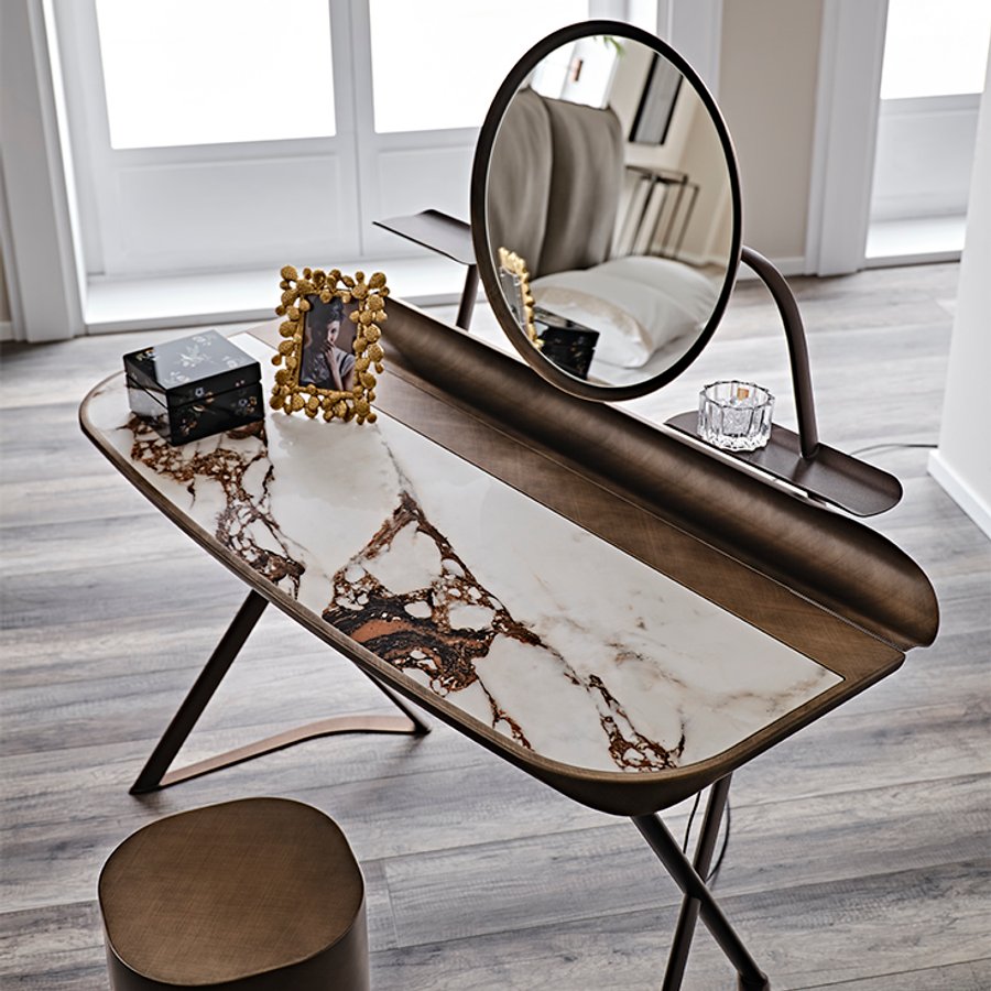 Consolle trucco Cocoon Trousse Keramik Cattelan Italia