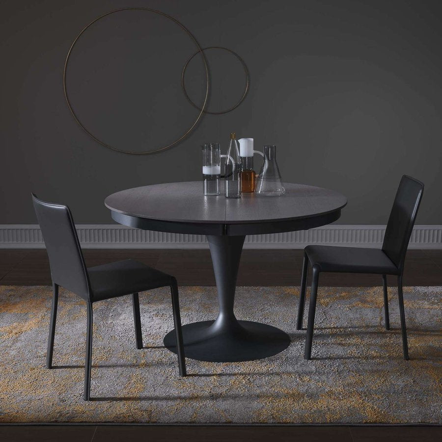 Tavolo Rotondo Allungabile Eclipse Legno Ozzio Italia