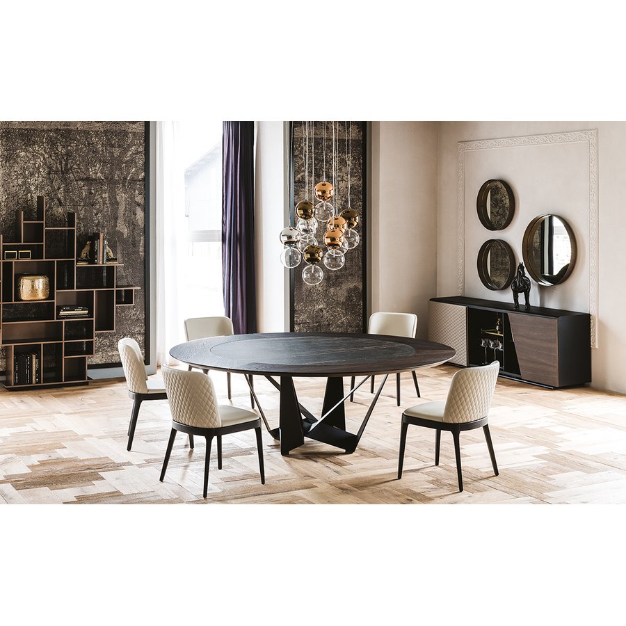 Tavolo Skorpio Ker-Wood Round Cattelan Italia